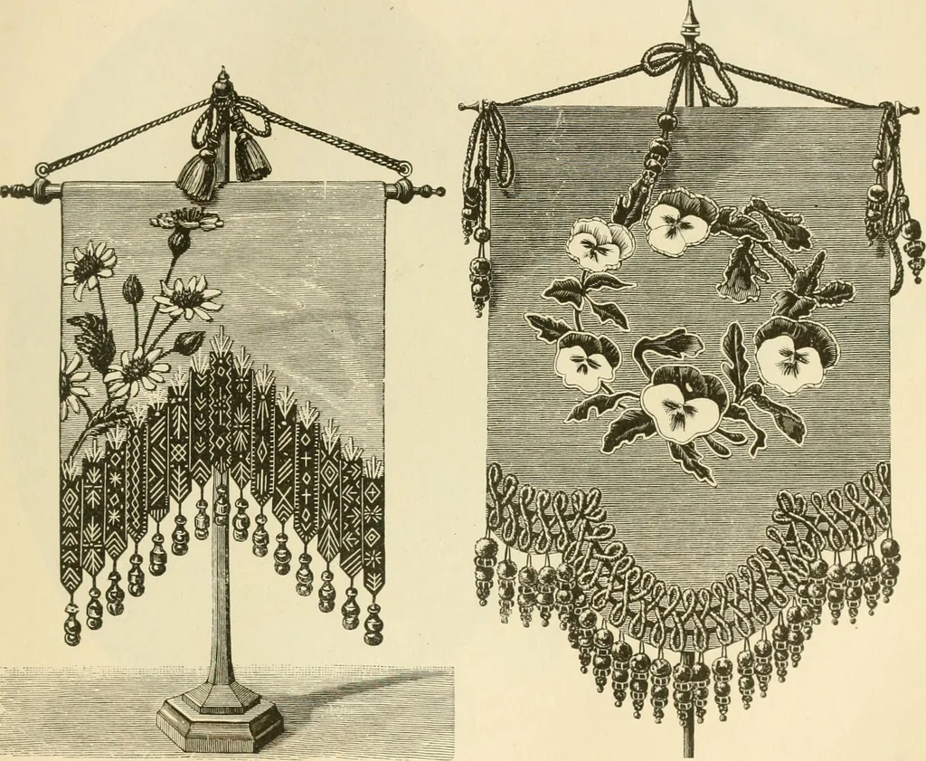 An illustration from Needle and brush:, 1889, leaf 108