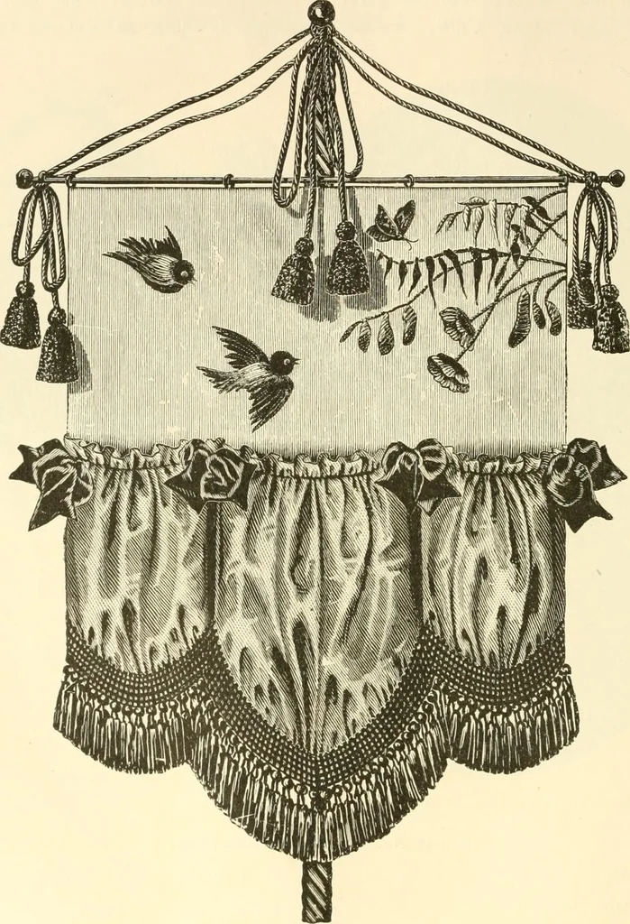 An illustration from Needle and brush:, 1889, leaf 111