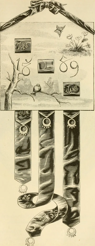 An illustration from Needle and brush:, 1889, leaf 112