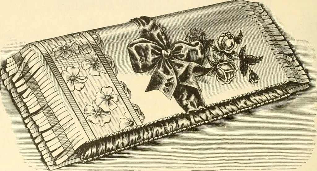 An illustration from Needle and brush:, 1889, leaf 131