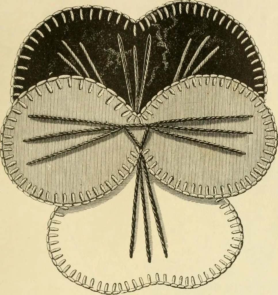An illustration from Needle and brush:, 1889, leaf 144