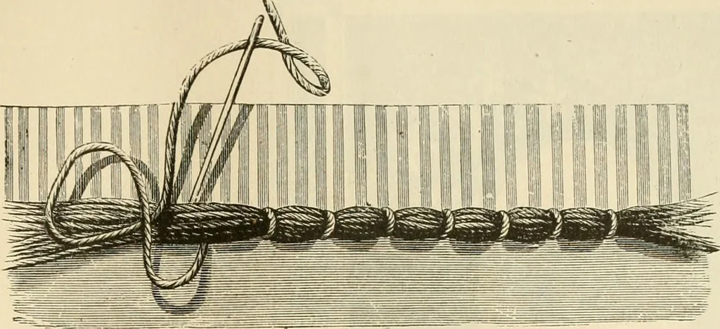 An illustration from Needle and brush:, 1889, leaf 172