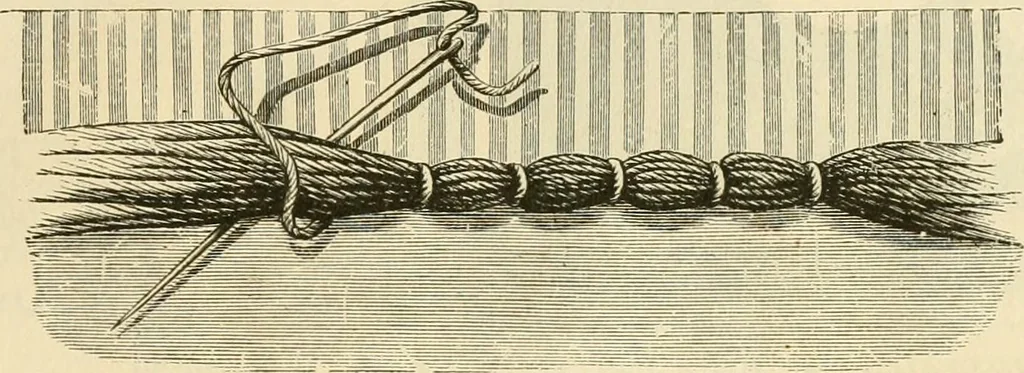 An illustration from Needle and brush:, 1889, leaf 172