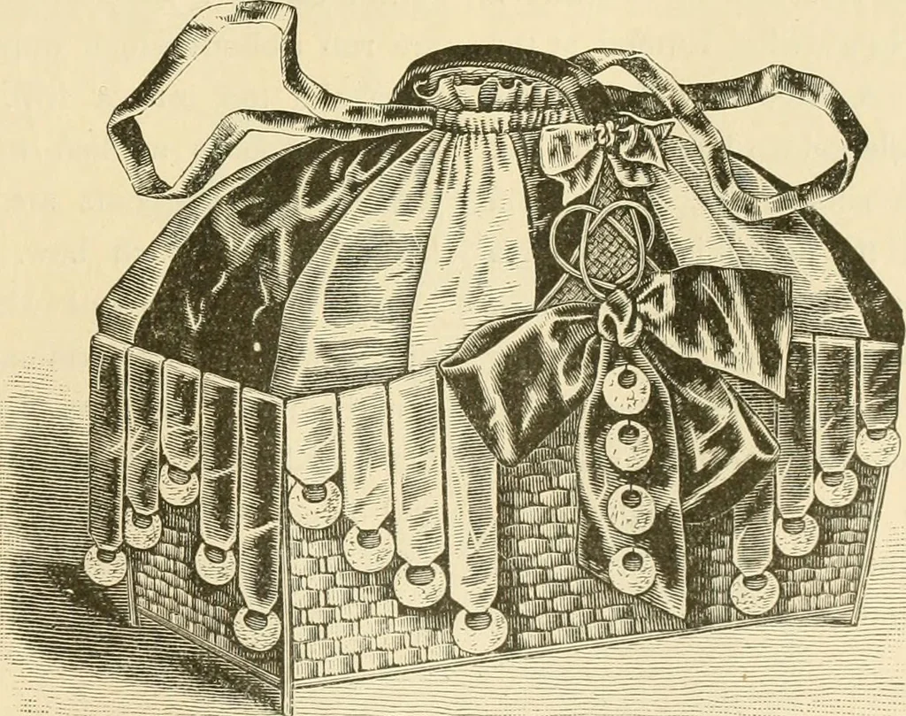 An illustration from Needle and brush:, 1889, leaf 184