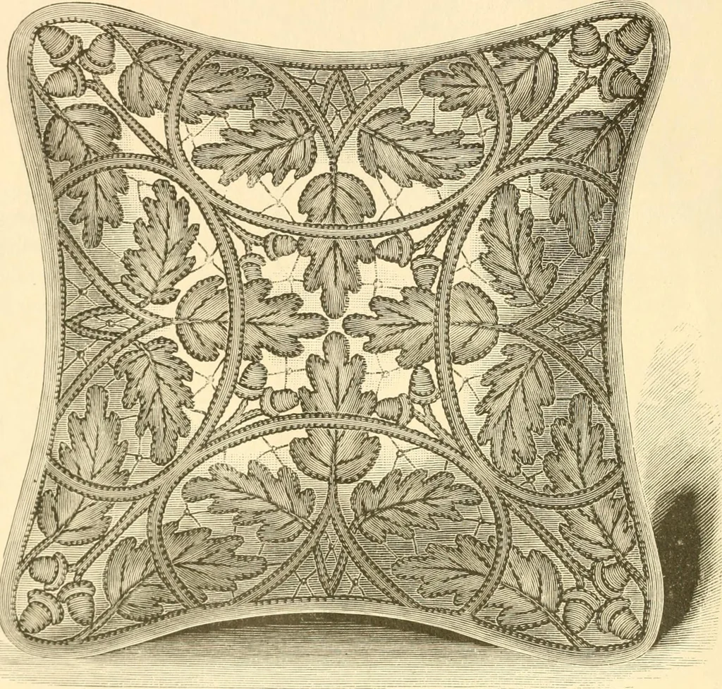 An illustration from Needle and brush:, 1889, leaf 19