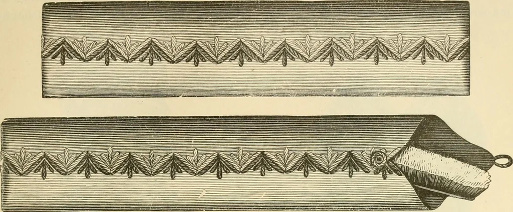 An illustration from Needle and brush:, 1889, leaf 196