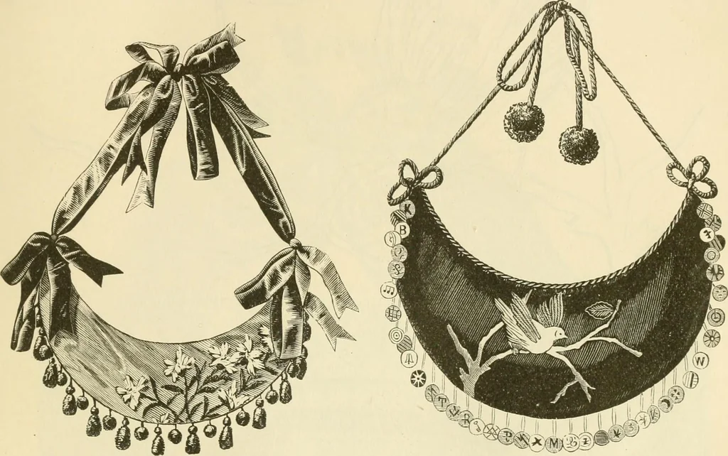 An illustration from Needle and brush:, 1889, leaf 206