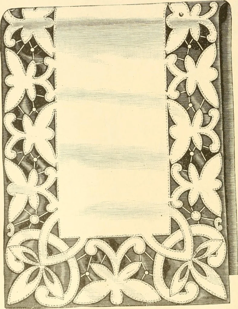 An illustration from Needle and brush:, 1889, leaf 27