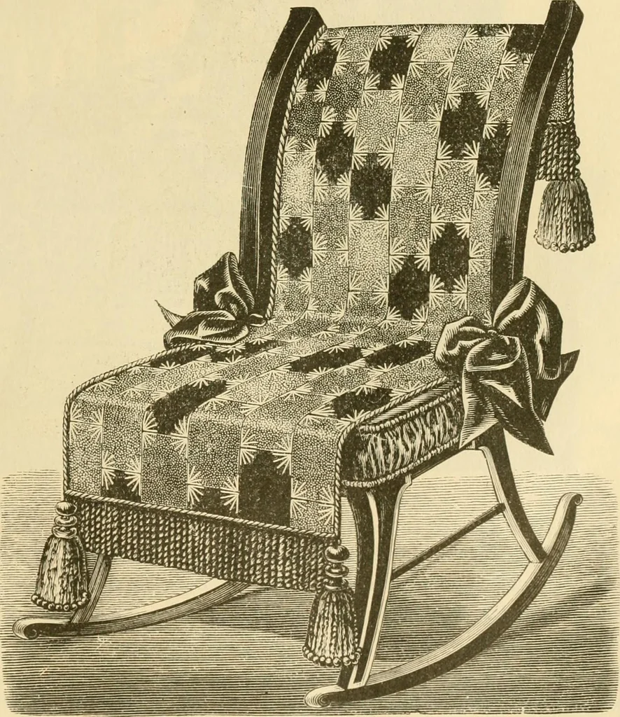An illustration from Needle and brush:, 1889, leaf 38