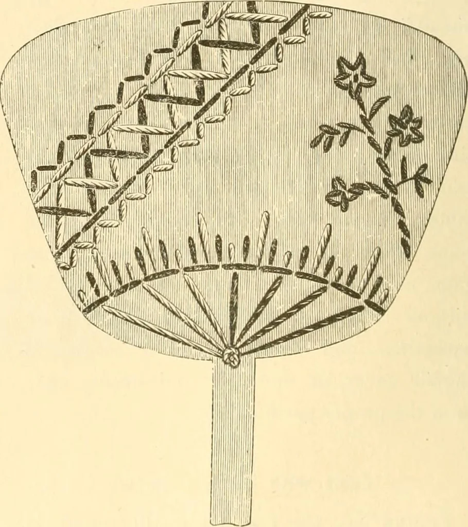 An illustration from Needle and brush:, 1889, leaf 45