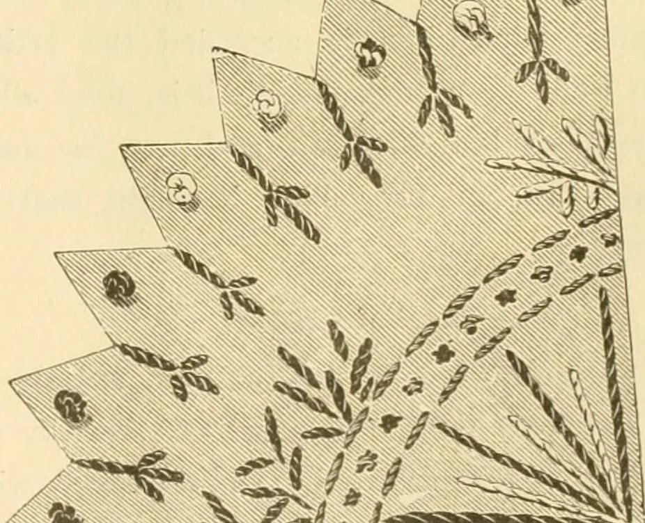 An illustration from Needle and brush:, 1889, leaf 46
