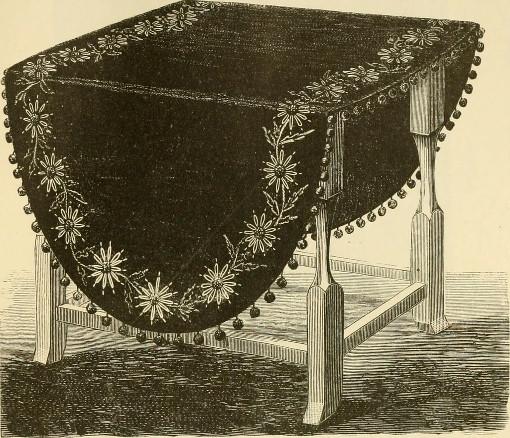 An illustration from Needle and brush:, 1889, leaf 48