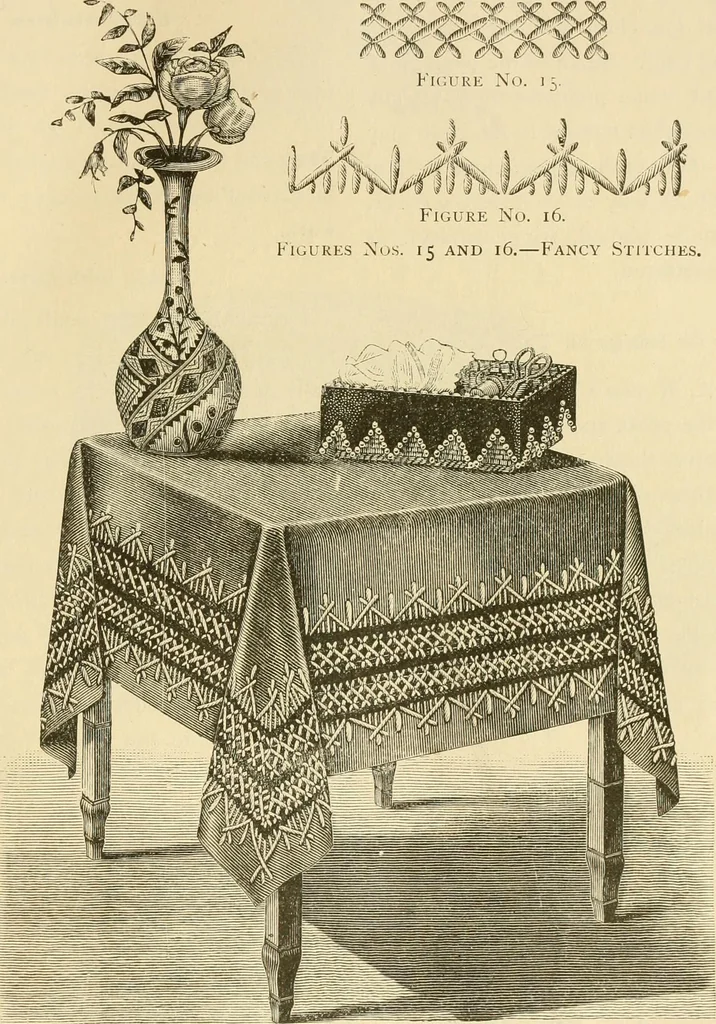 An illustration from Needle and brush:, 1889, leaf 50