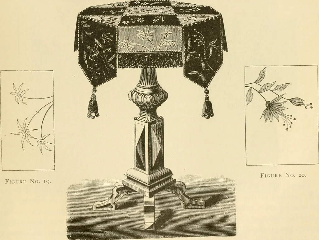 An illustration from Needle and brush:, 1889, leaf 52