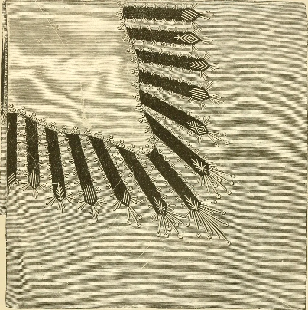 An illustration from Needle and brush:, 1889, leaf 54