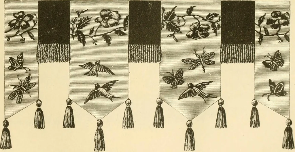 An illustration from Needle and brush:, 1889, leaf 60