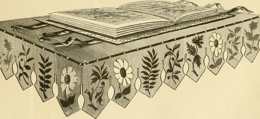 An illustration from Needle and brush:, 1889, leaf 64