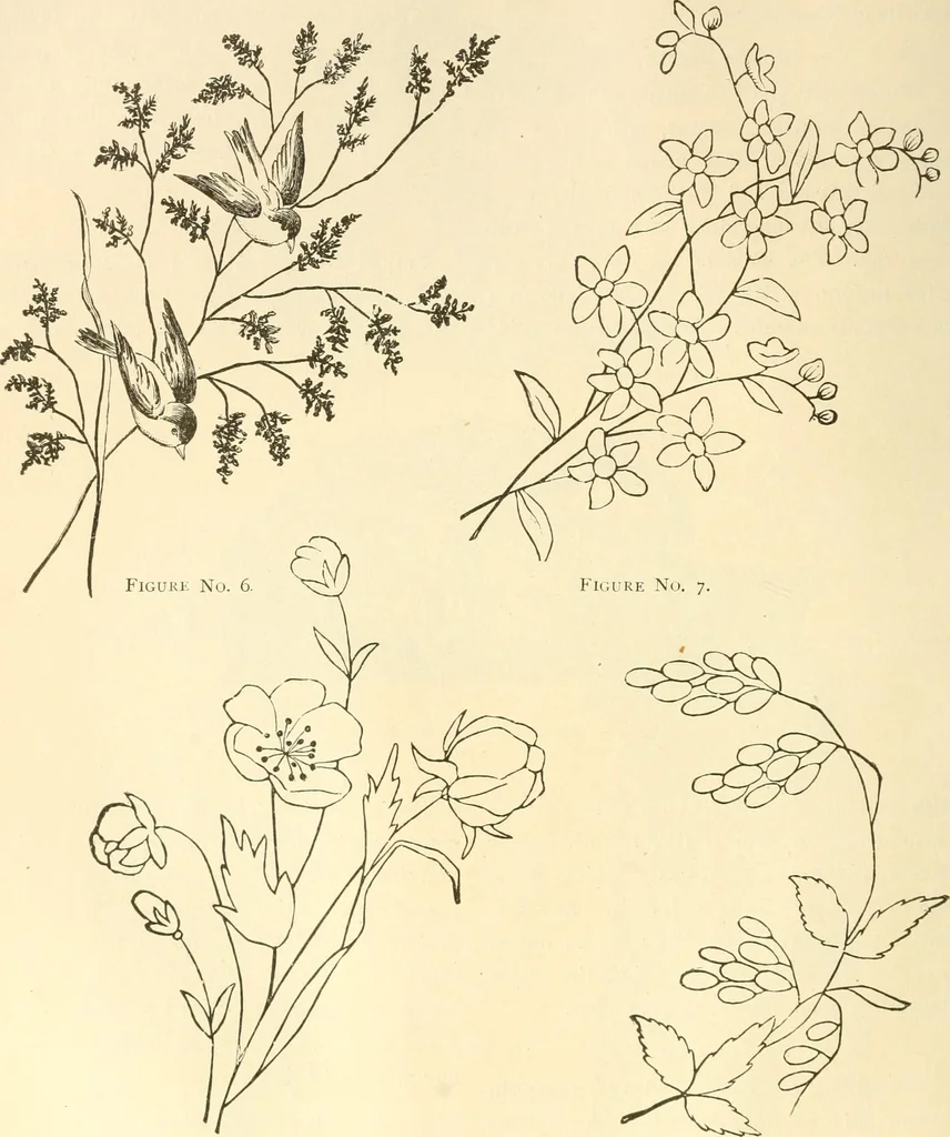 An illustration from Needle and brush:, 1889, leaf 69