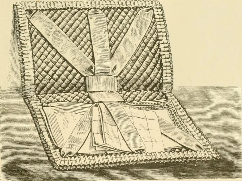 An illustration from Needle and brush:, 1889, leaf 70