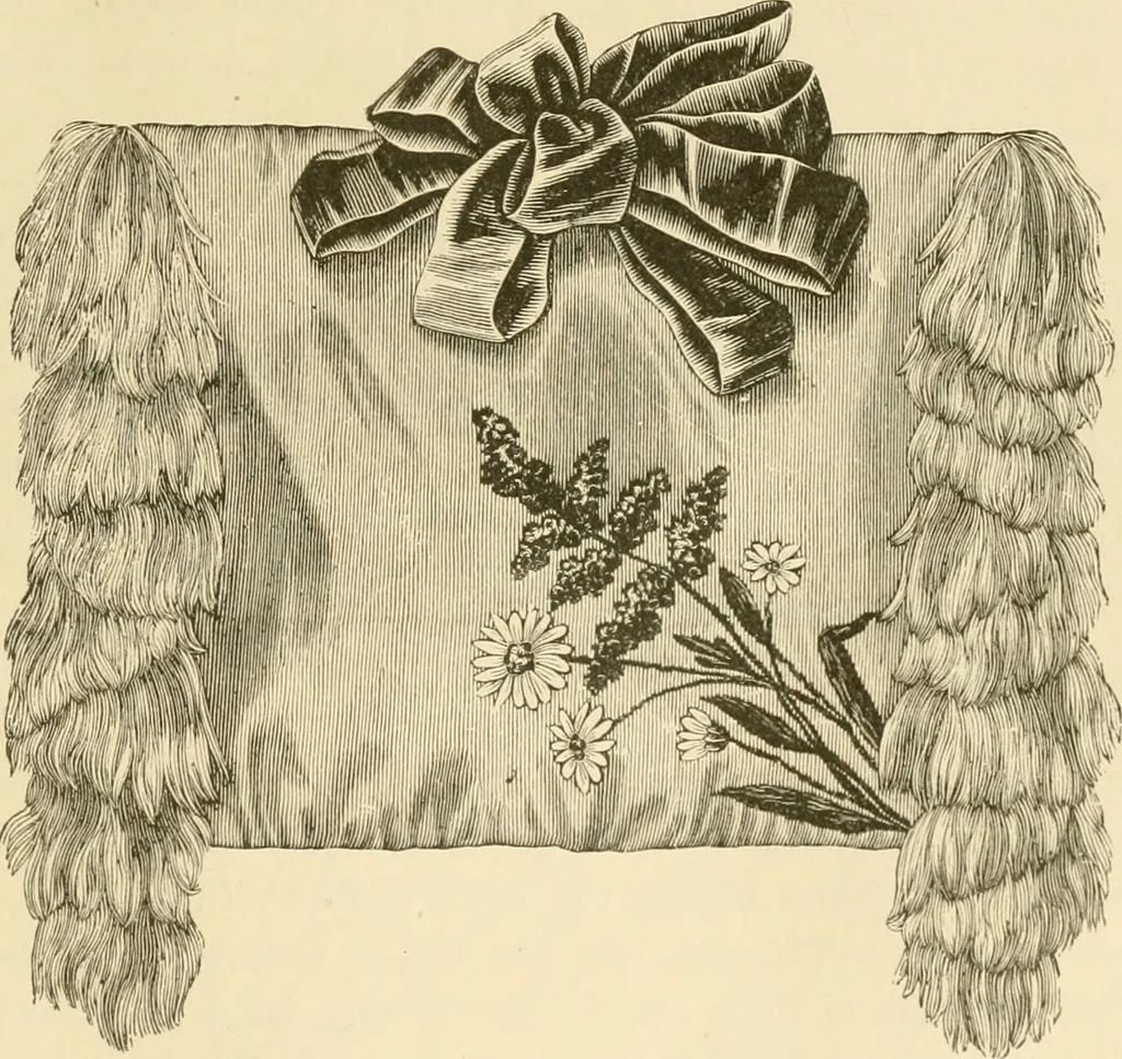 An illustration from Needle and brush:, 1889, leaf 72