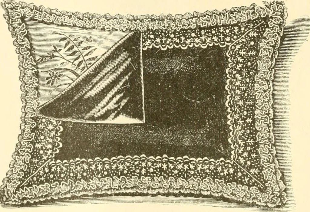 An illustration from Needle and brush:, 1889, leaf 77