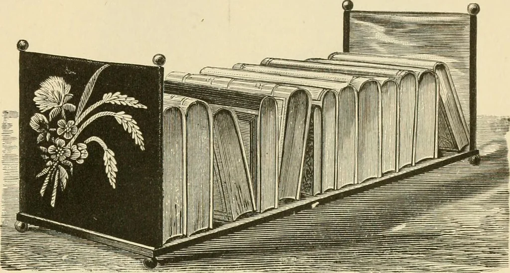 An illustration from Needle and brush:, 1889, leaf 94