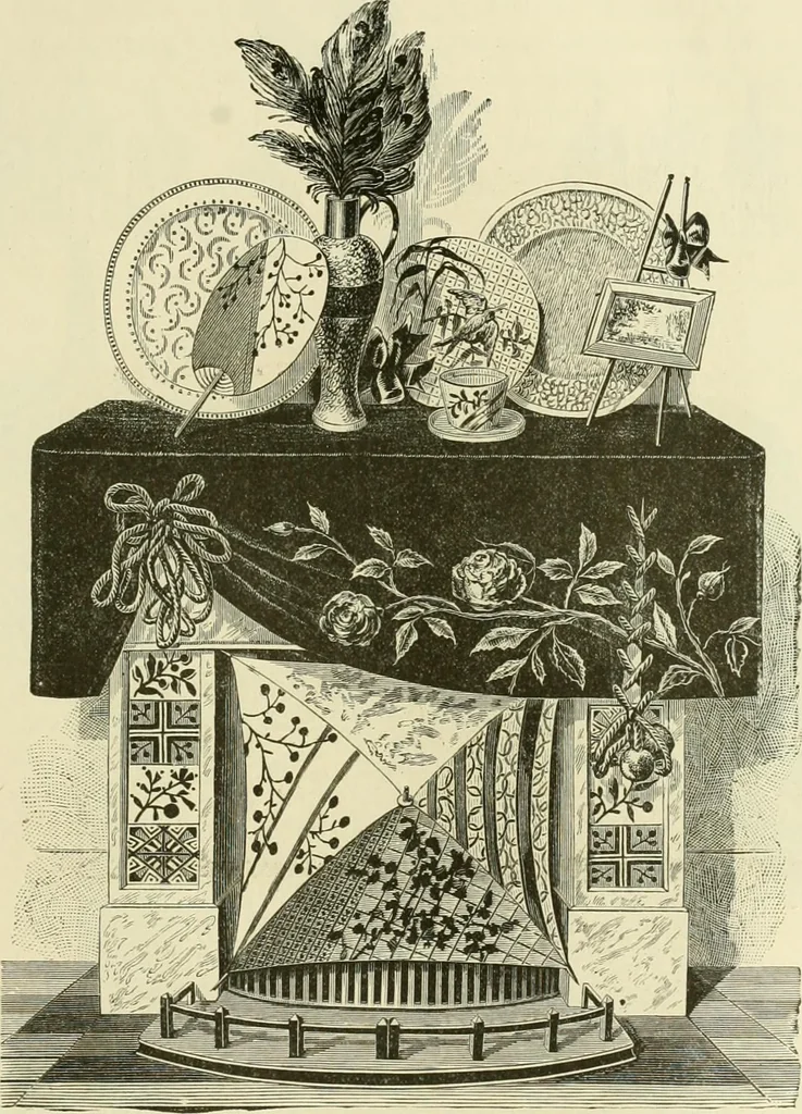 An illustration from Needle-craft: artistic and practical, 1889, leaf 160