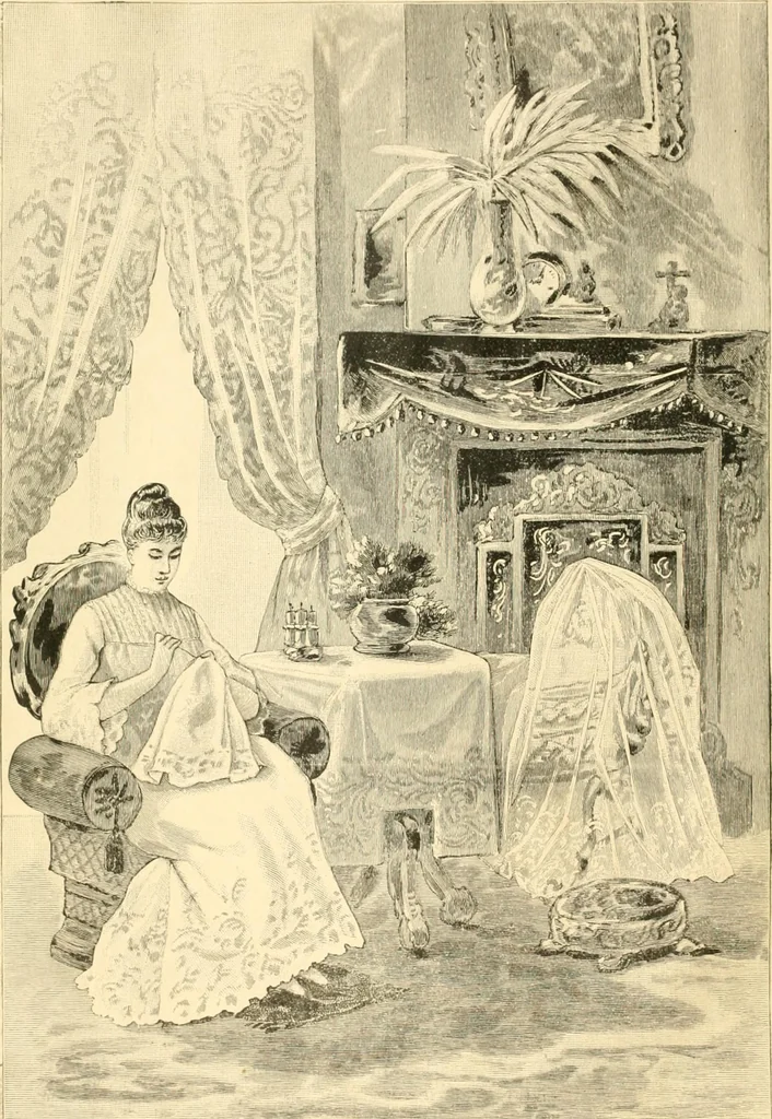 An illustration from Needle-craft: artistic and practical, 1889, leaf 17