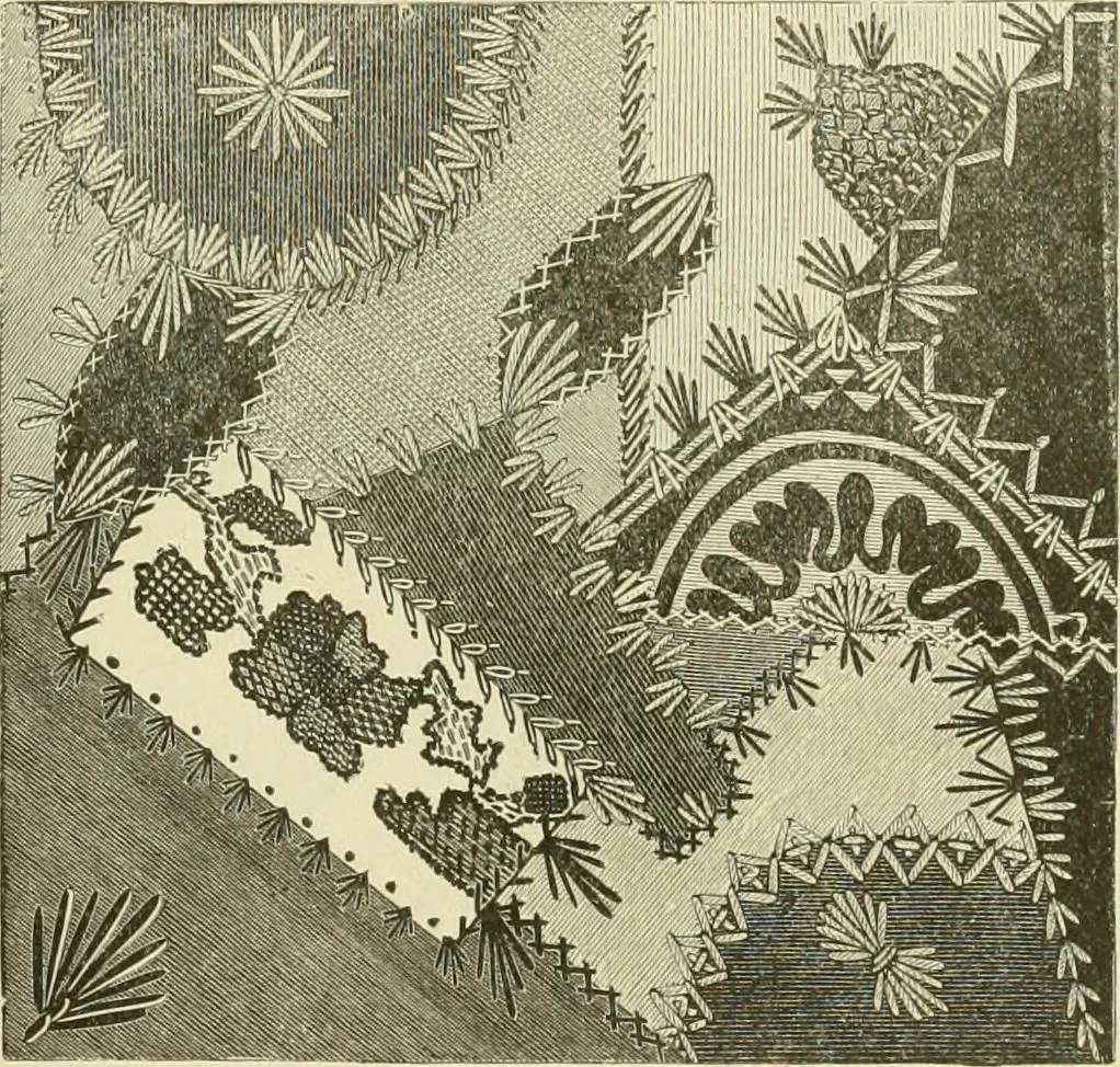 An illustration from Needle-craft: artistic and practical, 1889, leaf 192