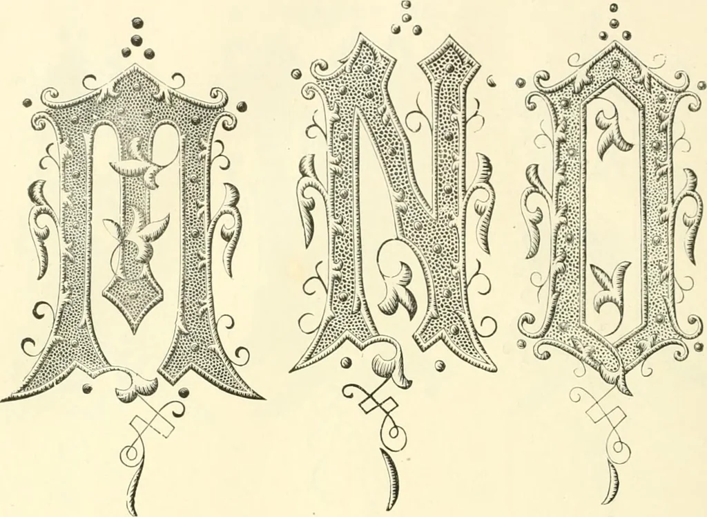 An illustration from Needle-craft: artistic and practical, 1889, leaf 201