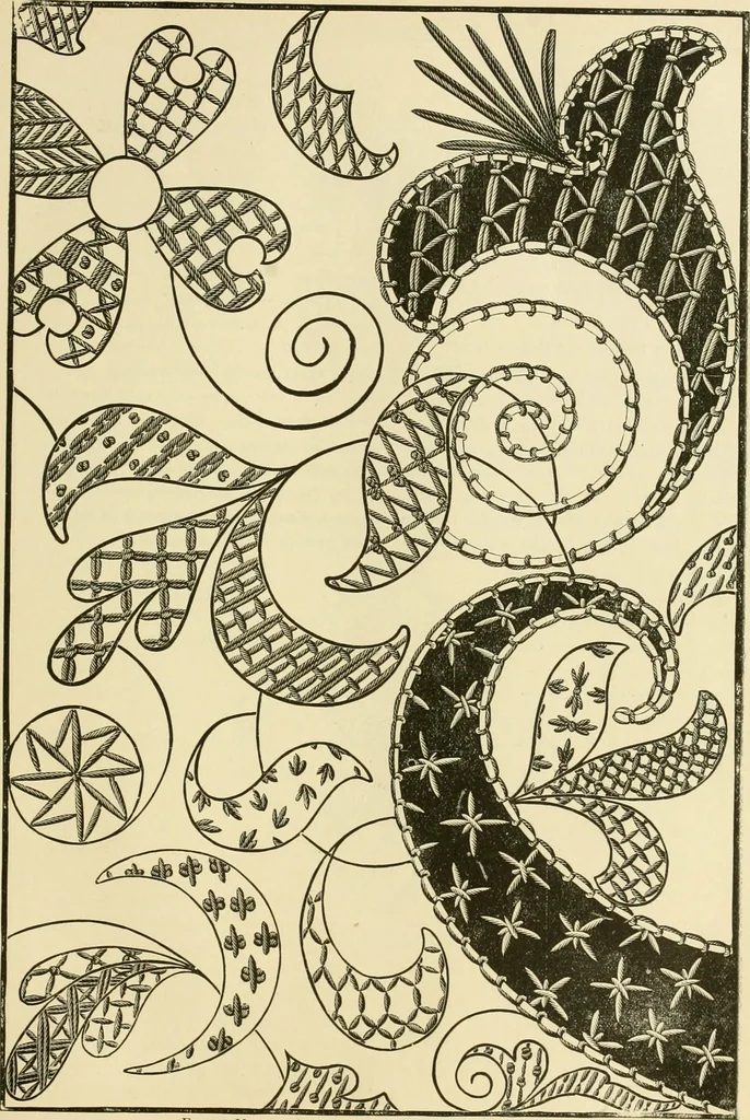 An illustration from Needle-craft: artistic and practical, 1889, leaf 32