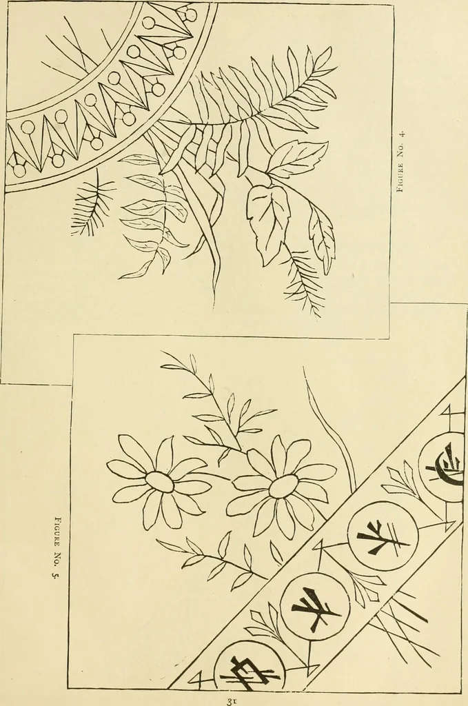 An illustration from Needle-craft: artistic and practical, 1889, leaf 36