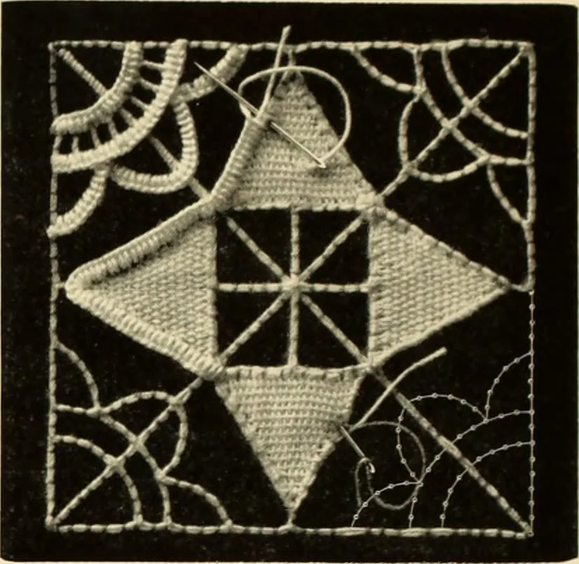 An illustration from Needle-made laces, 1890, leaf 12