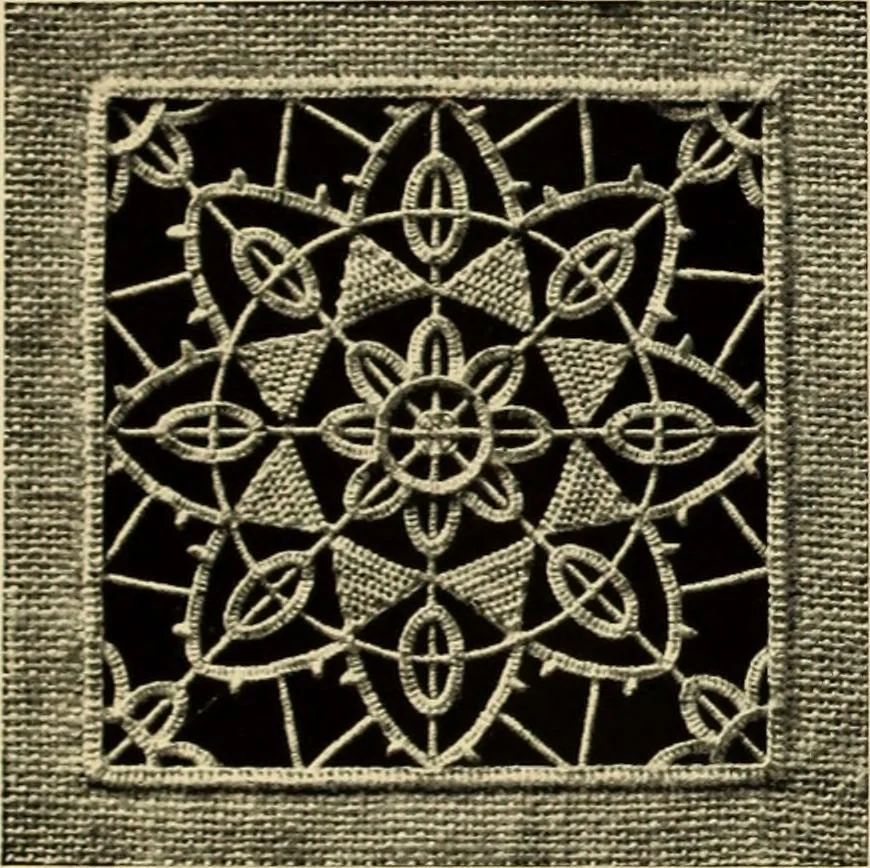 An illustration from Needle-made laces, 1890, leaf 16