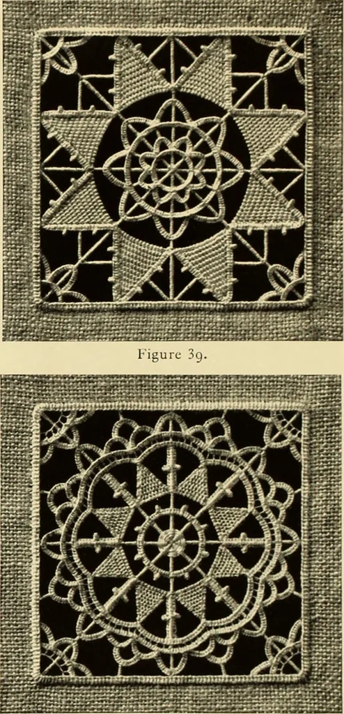 An illustration from Needle-made laces, 1890, leaf 16
