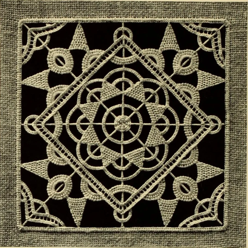An illustration from Needle-made laces, 1890, leaf 17