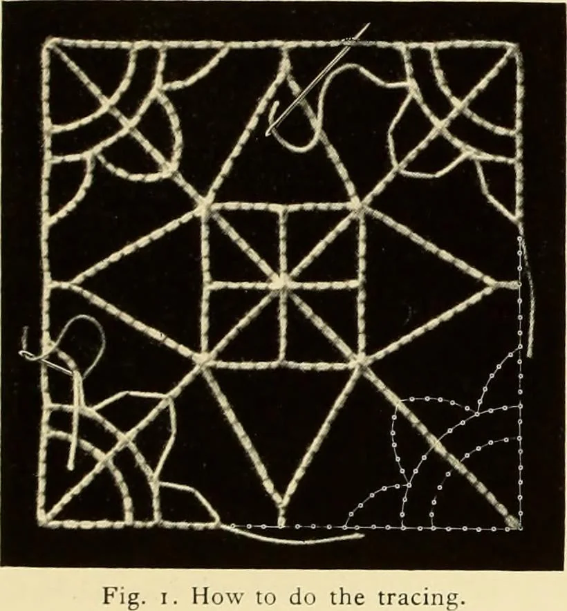 An illustration from Needle-made laces, 1890, leaf 7