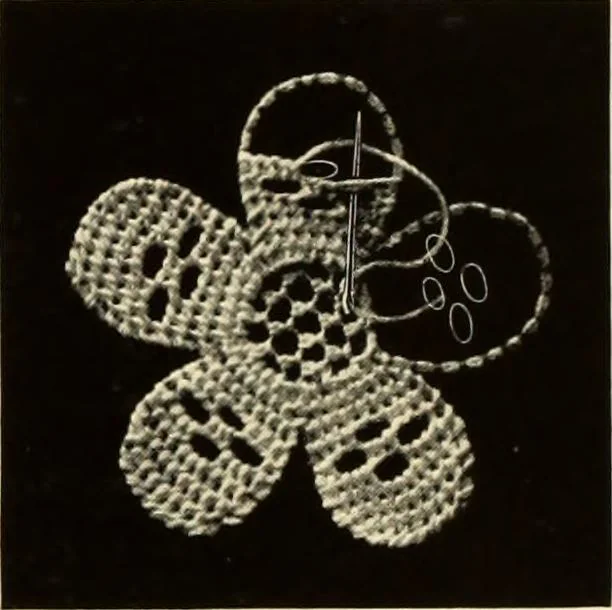 An illustration from Needle-made laces, 1890, leaf 8