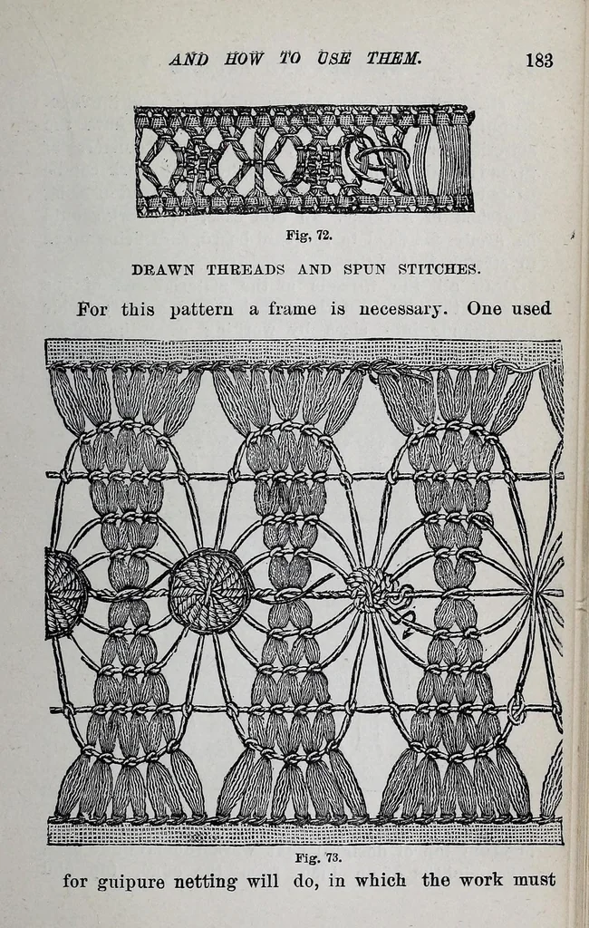 An illustration from Needles and brushes, and how to use them; a manual of fancy work, 1887, leaf 187