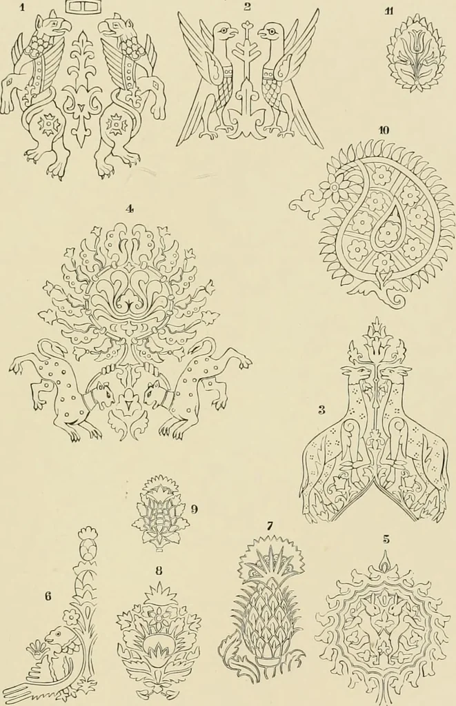 An illustration from Needlework as art, 1886, leaf 184