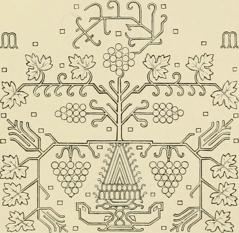 An illustration from Needlework as art, 1886, leaf 186