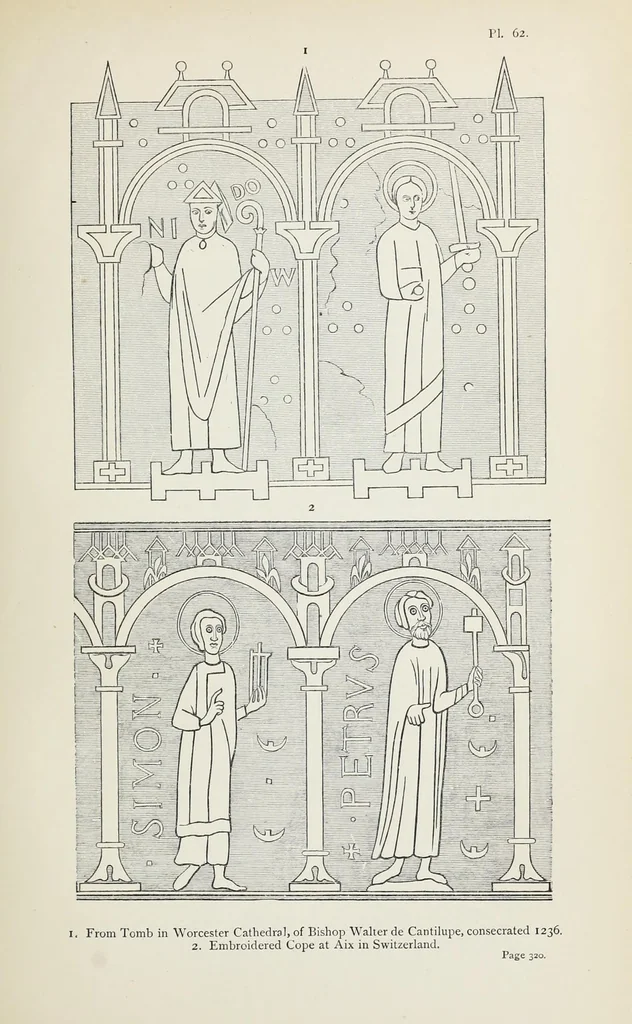 An illustration from Needlework as art, 1886, leaf 487