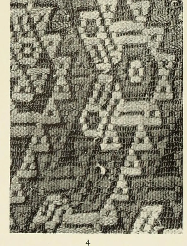 An illustration from Needlework through the ages : a short survey of its development in decorative art, with particular regard to its inspirational relationship with other methods of craftsmanship, 1928, leaf 157