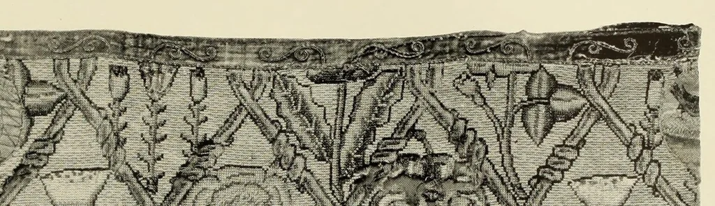 An illustration from Needlework through the ages : a short survey of its development in decorative art, with particular regard to its inspirational relationship with other methods of craftsmanship, 1928, leaf 463