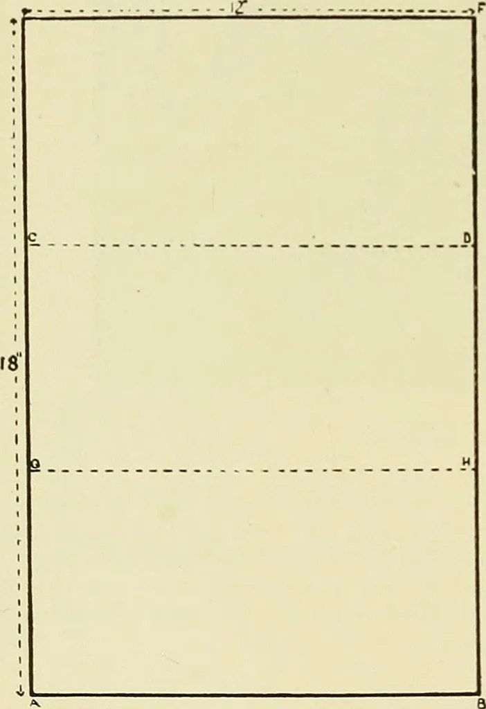 An illustration from Needlework without "specimens": the modern book of school needlework, 1900, leaf 107