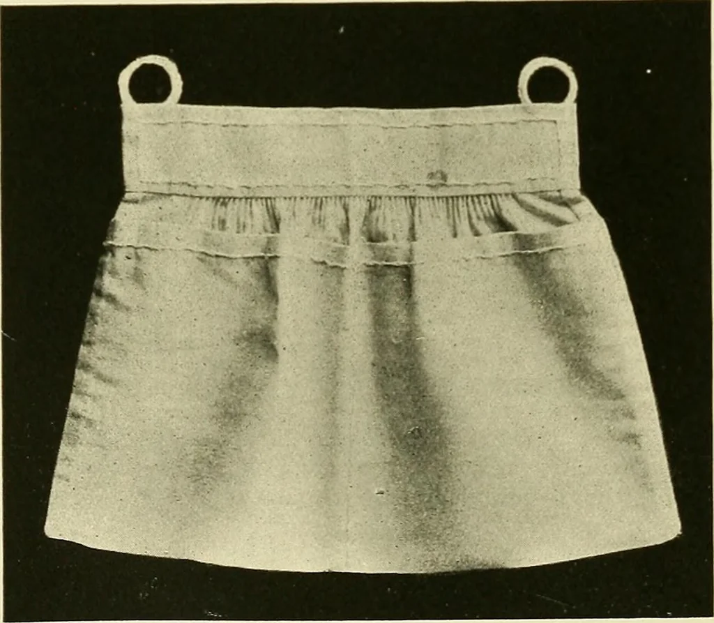 An illustration from Needlework without "specimens": the modern book of school needlework, 1900, leaf 111