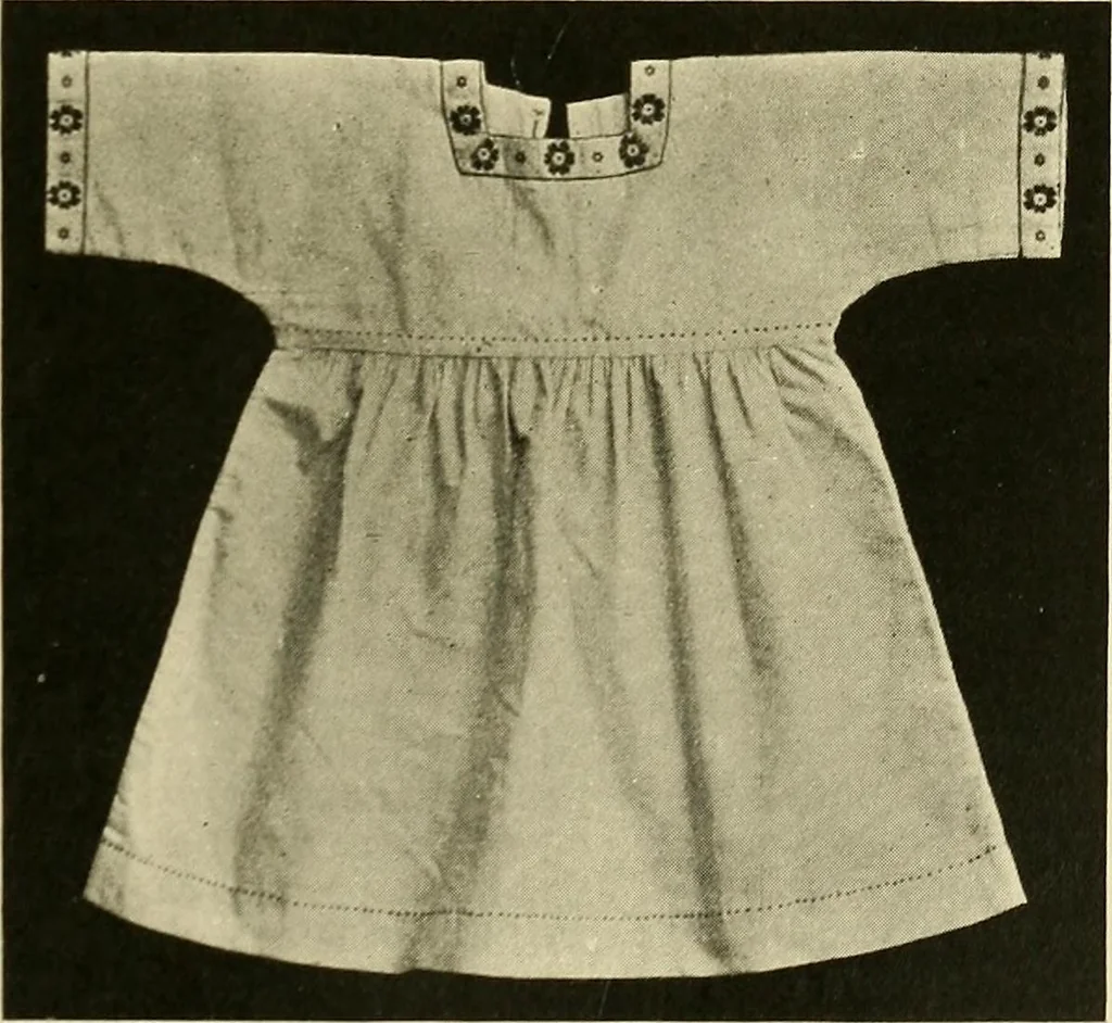 An illustration from Needlework without "specimens": the modern book of school needlework, 1900, leaf 118