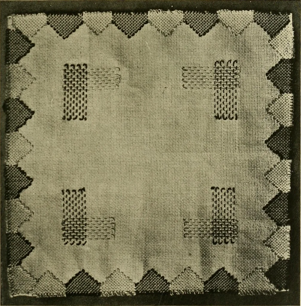 An illustration from Needlework without "specimens": the modern book of school needlework, 1900, leaf 122