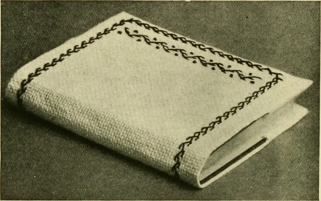 An illustration from Needlework without "specimens": the modern book of school needlework, 1900, leaf 131