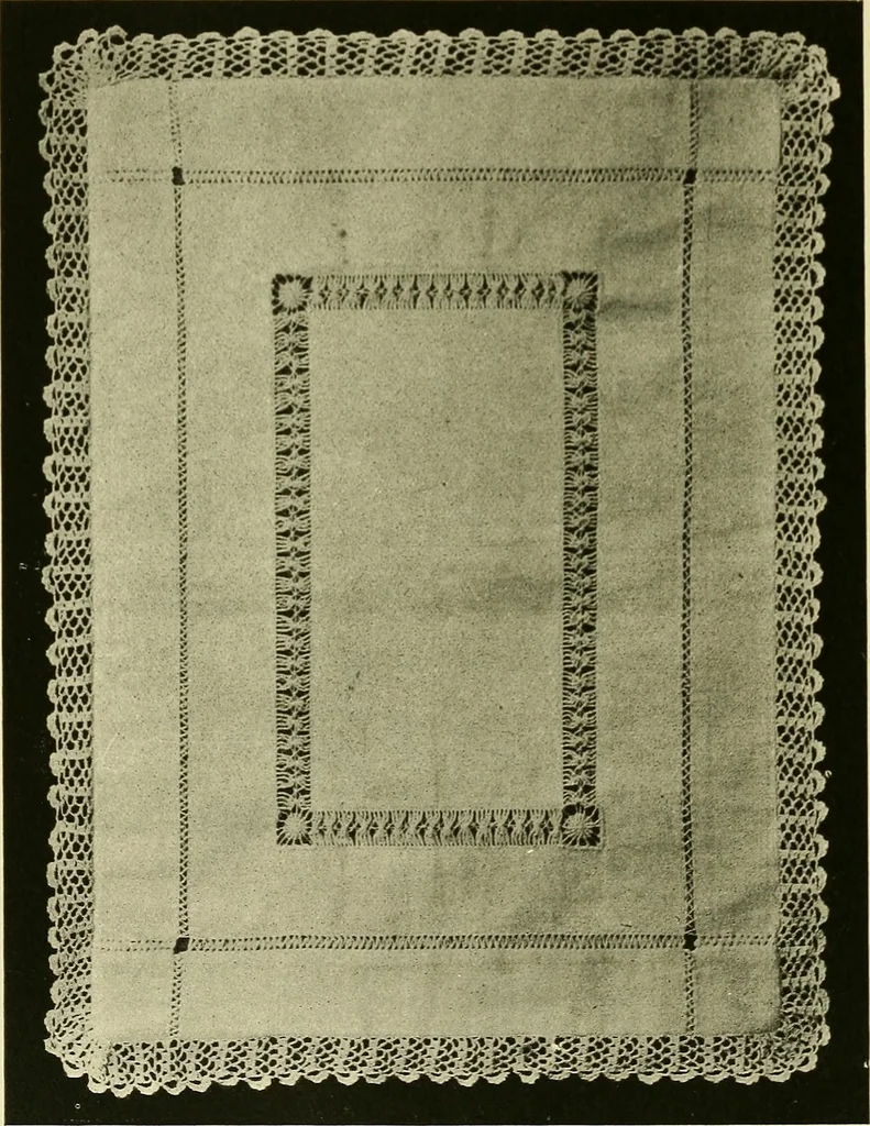 An illustration from Needlework without "specimens": the modern book of school needlework, 1900, leaf 175